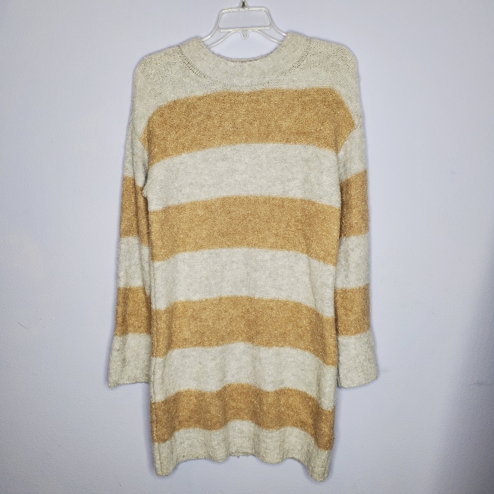 AE Gray Rugby Stripe Sweater Dress - Picture 4 of 9